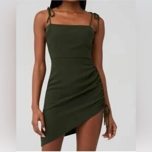 Amanda Uprichard Olive  Mini Dress